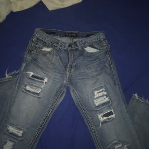 MENS low rise boot cut Black Premium jeans